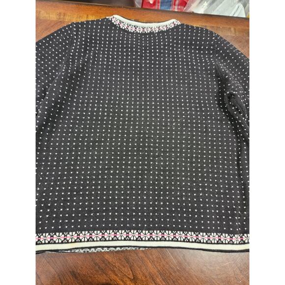 Alfred Dunner PL Snowman Ski Sweater Winter Snowflakes Christmas Knit Petite L - Picture 5 of 7